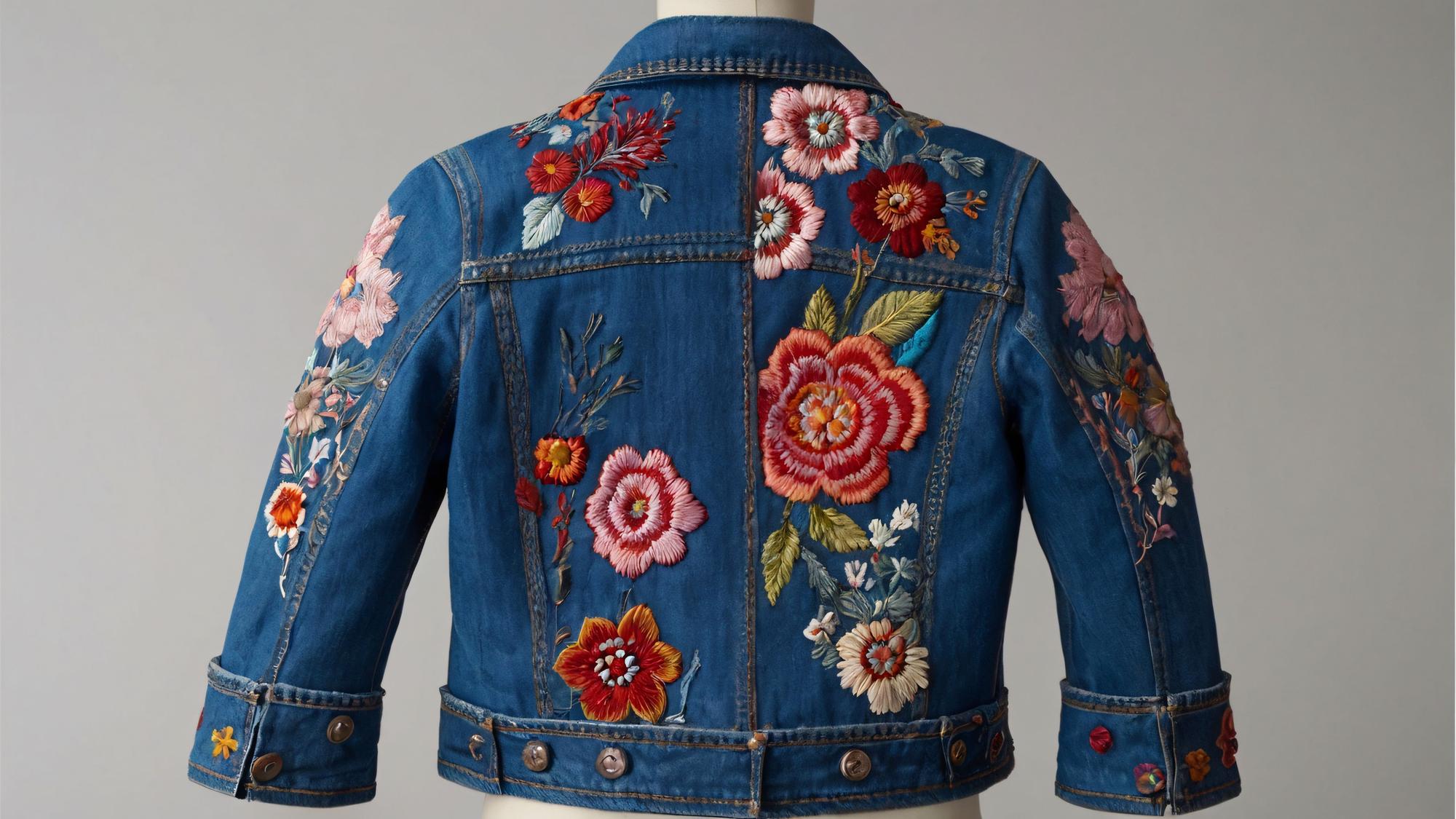 embroidered jacket back panel